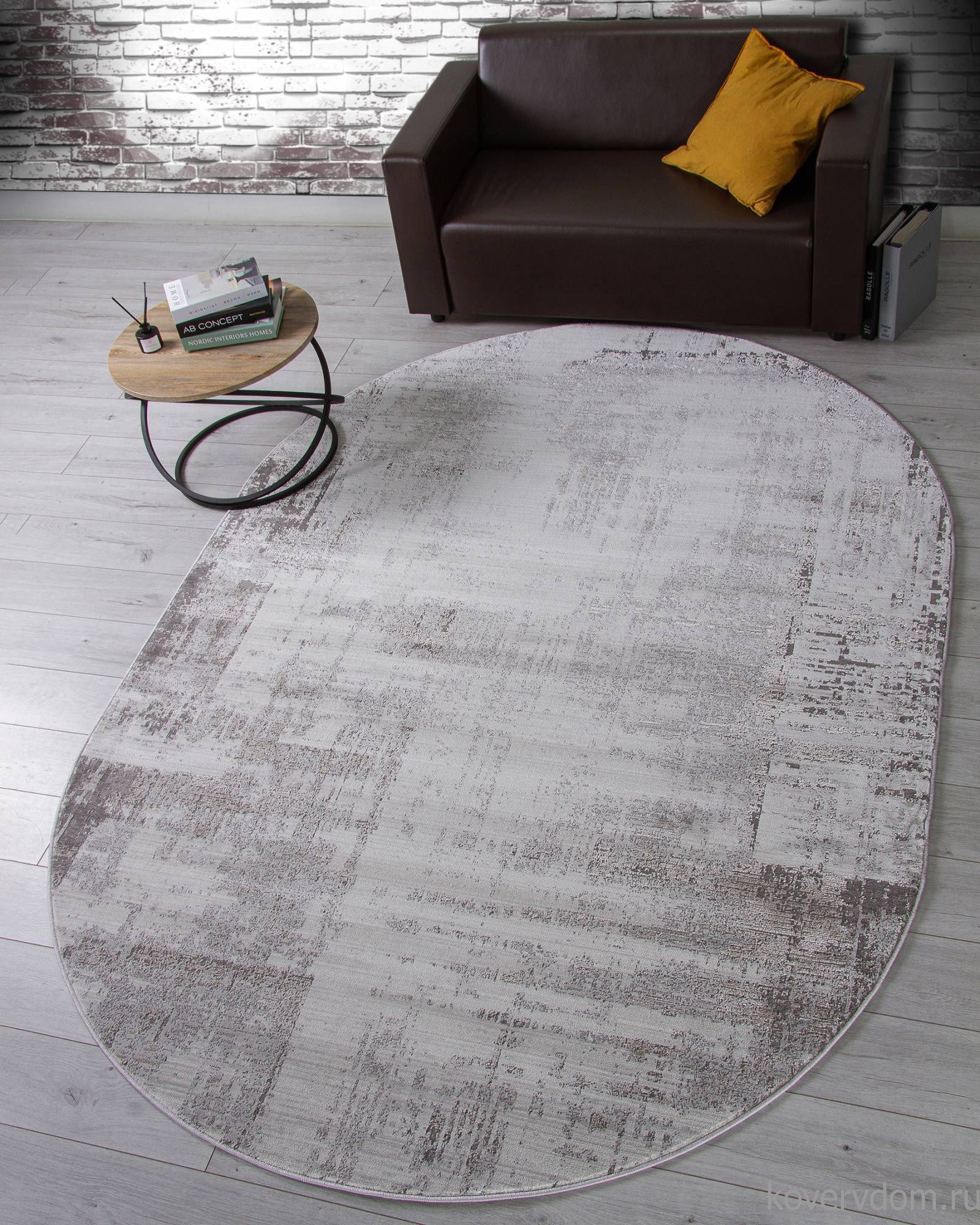 Ковер GRAFF F237 GRAY-BEIGE Овал