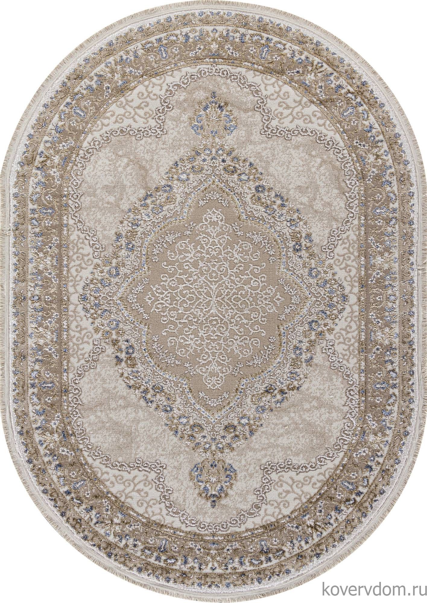 Ковер MOSSO 27226A BEIGE / BLUE Овал