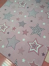 Детский ковер для мальчика-палас ЗВЕЗДЫ СИЯЮТ-A розовый