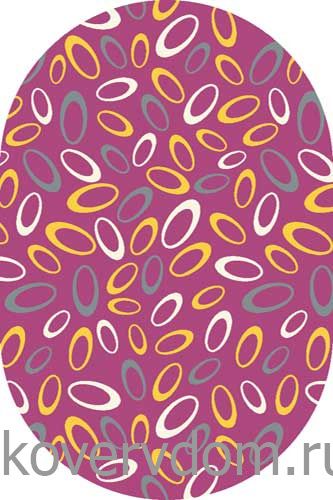 Ковер SUNRISE P838 PINK-GRAY Овал